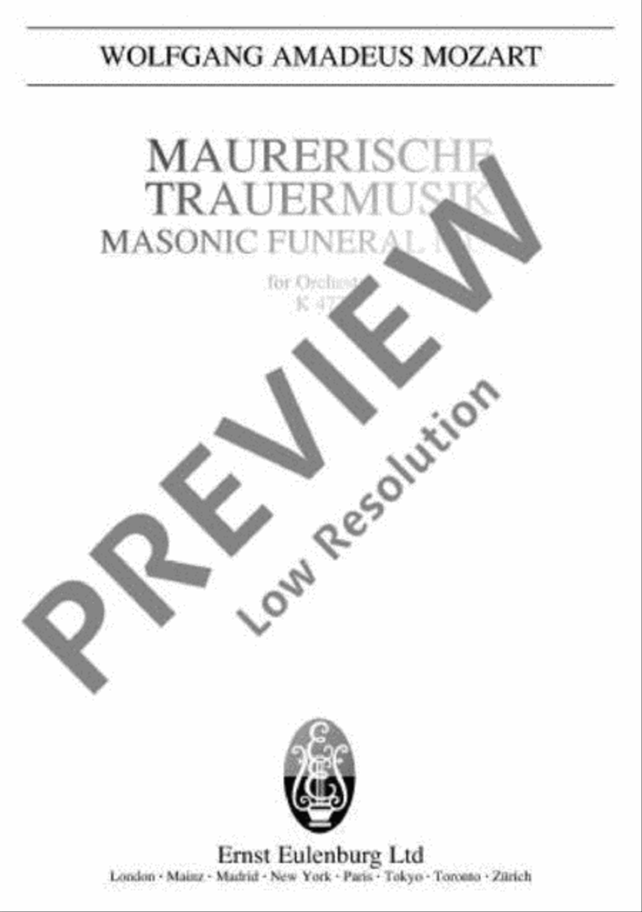 Masonic Funeral Music Orchestra scores gallery preview page 2