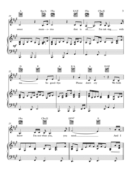 I Will Always Love You by Whitney Houston Voice - Digital Sheet Music