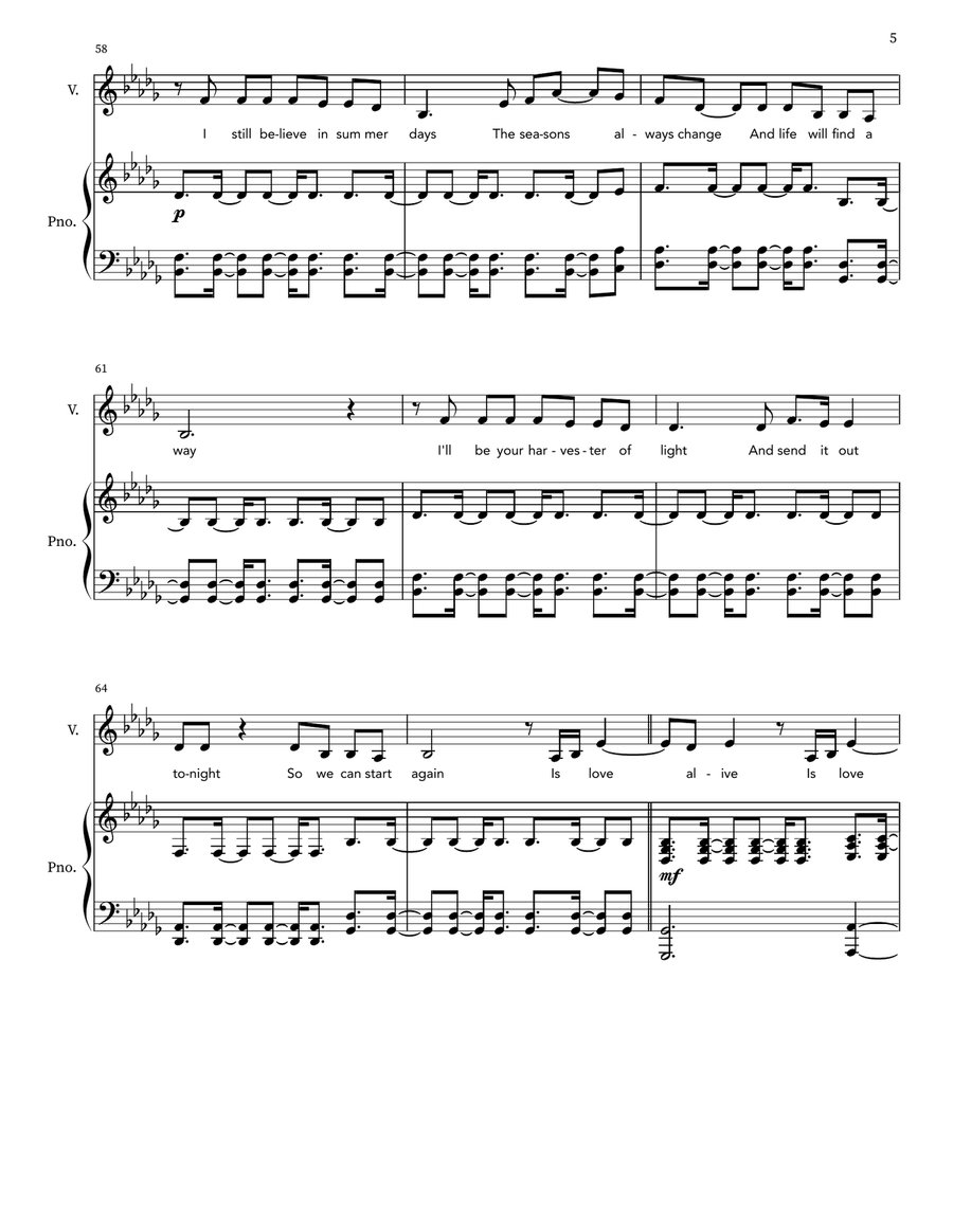 Winter Song Voice scores gallery preview page 5