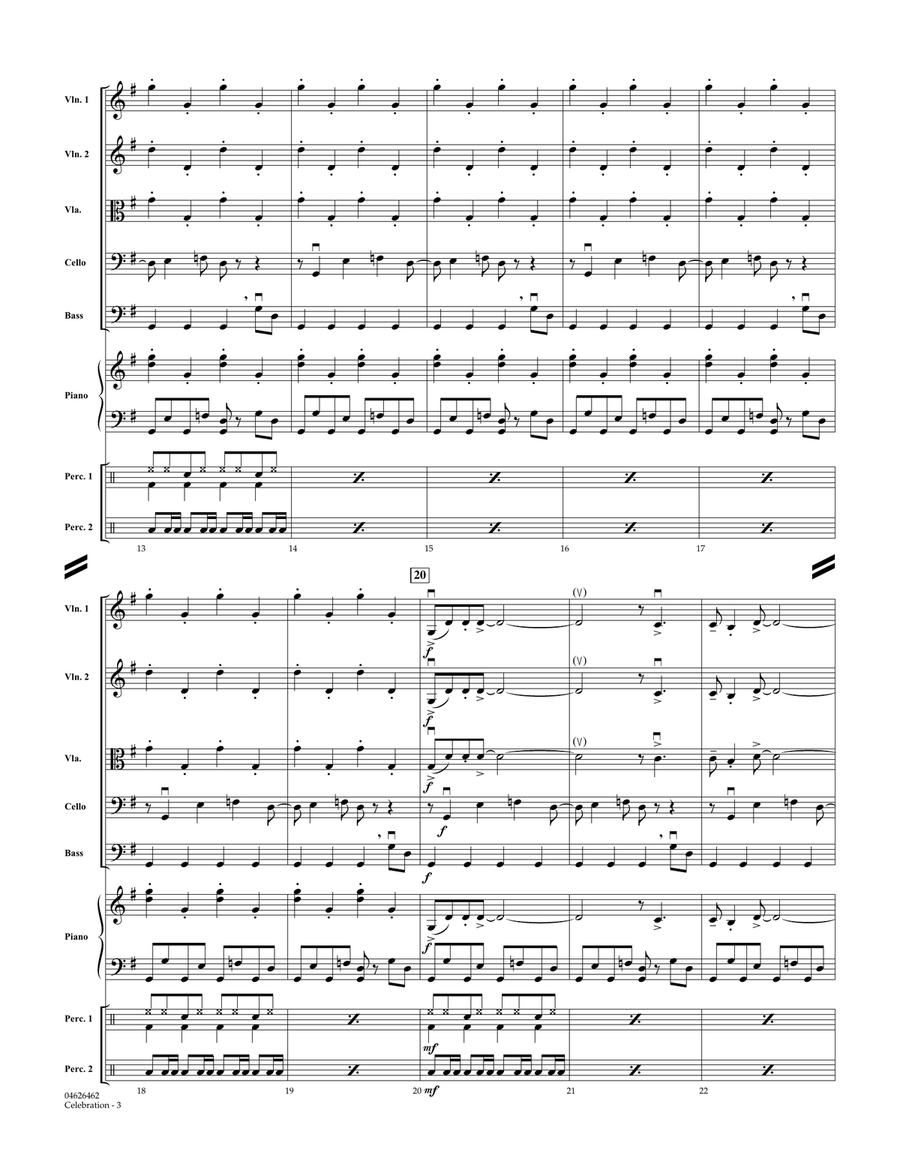 Celebration (Mannheim Steamroller) - Full Score Orchestra scores gallery preview page 3