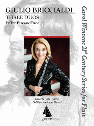 Book cover for Three Duos for Two Flutes and Piano