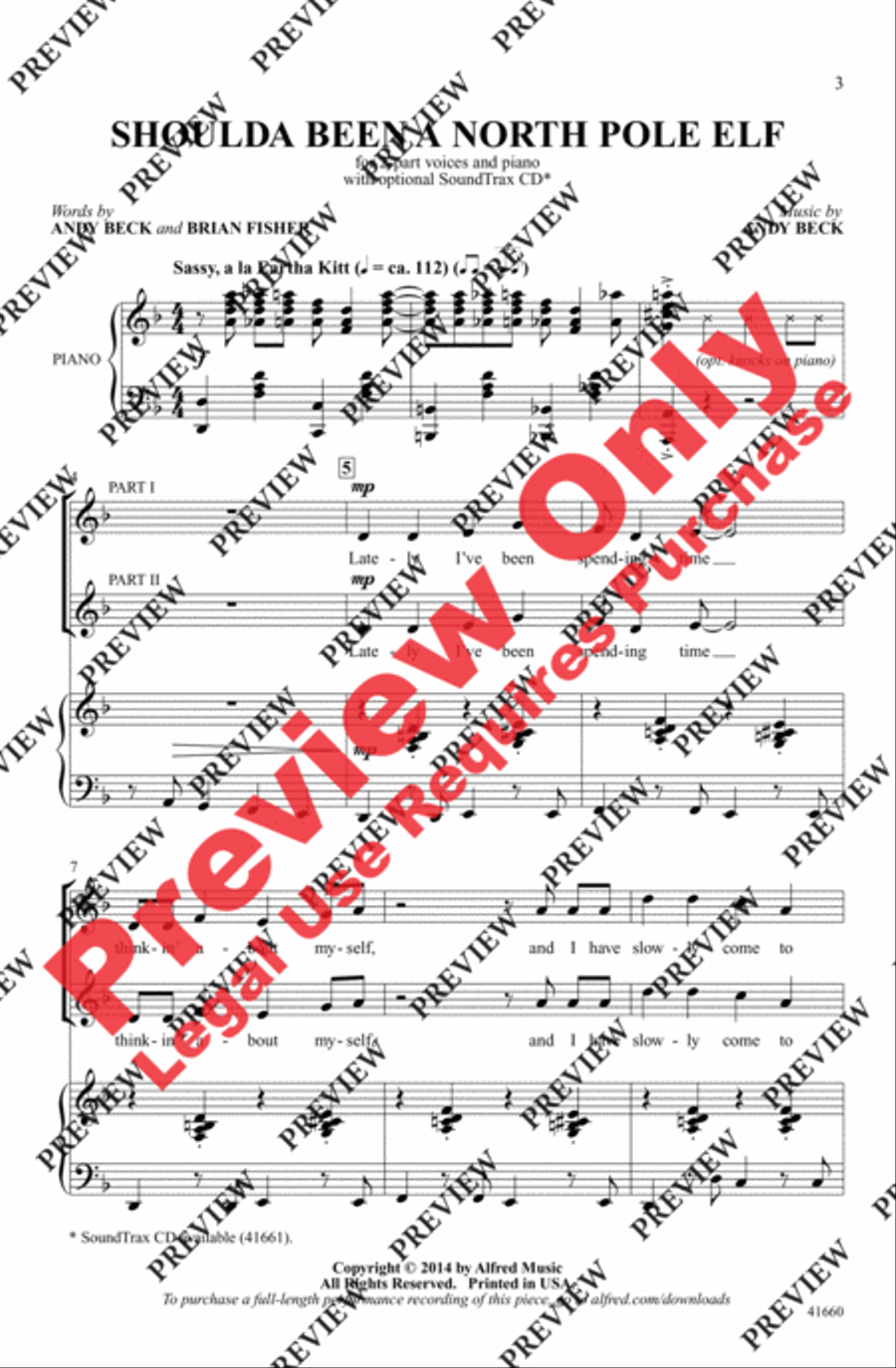 Shoulda Been a North Pole Elf - SoundTrax CD (CD only) Choir scores gallery preview page 2