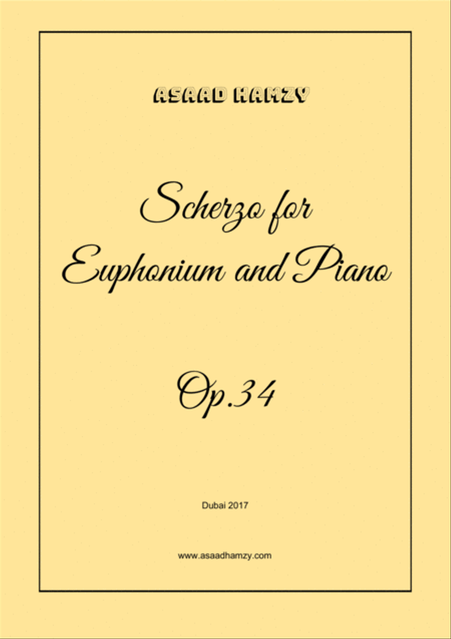 Scherzo for Euphonium and Piano Op.34 Euphonium scores gallery preview page 1