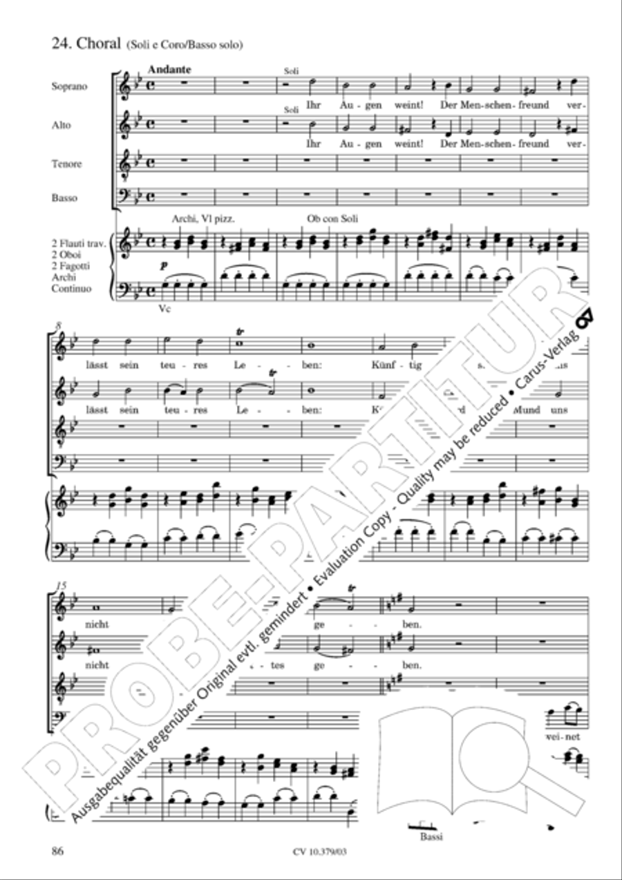 Der Tod Jesu 4-Part scores gallery preview page 87