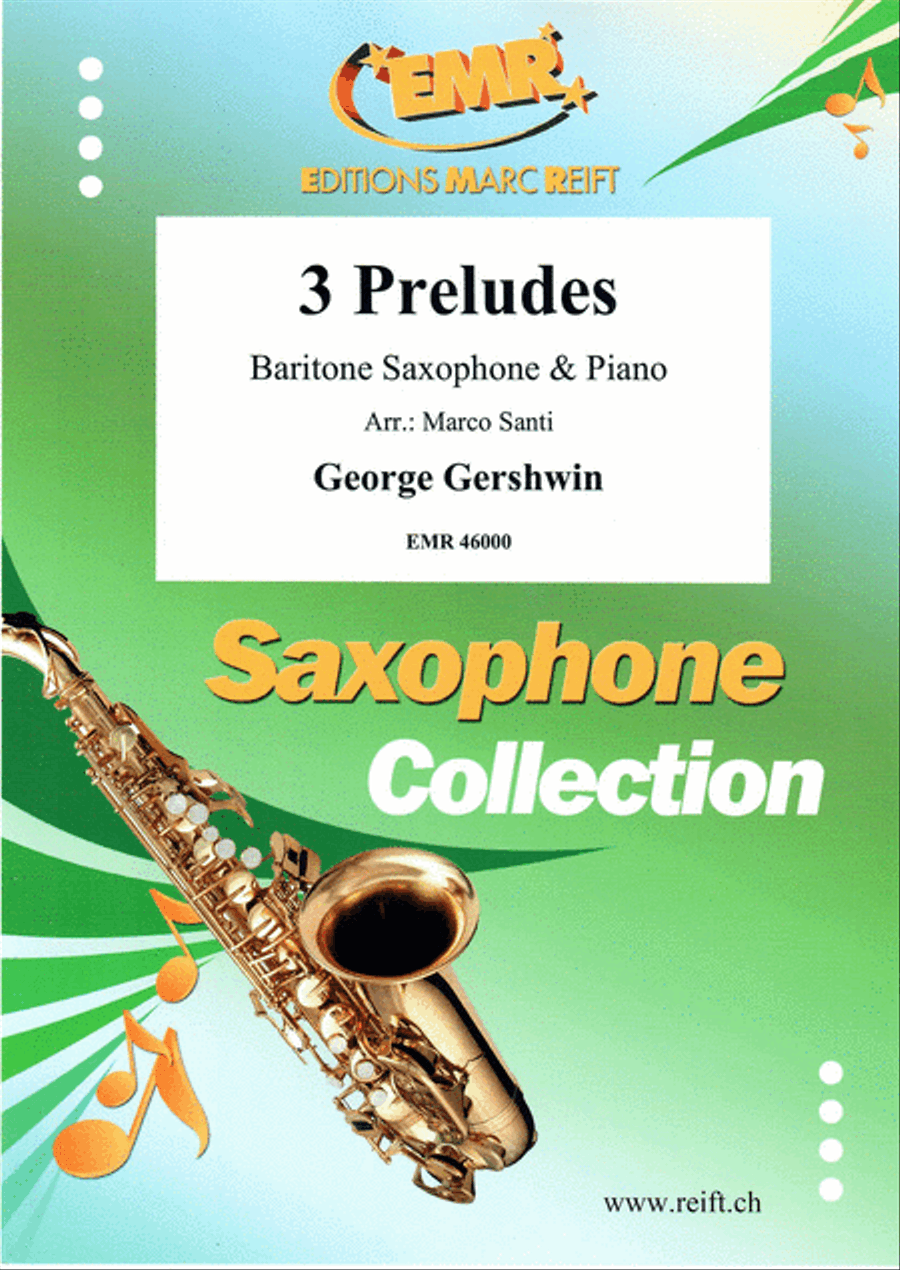 3 Preludes Baritone Saxophone scores gallery preview page 1