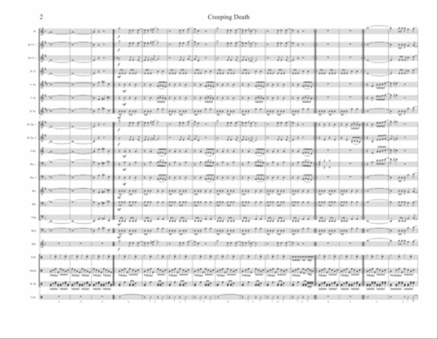 Creeping Death Marching Band scores gallery preview page 2