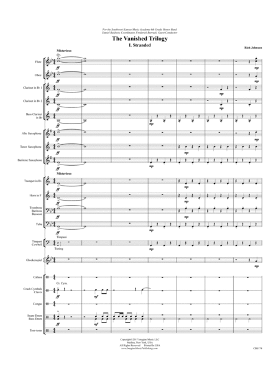 Vanished Trilogy Vanished Trilogy Concert Band scores gallery preview page 3