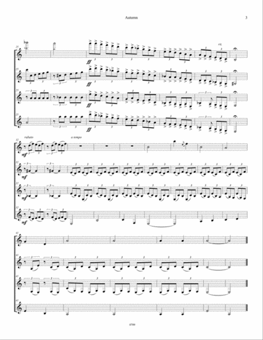 Autumn No. 2 Woodwind Quartet scores gallery preview page 3