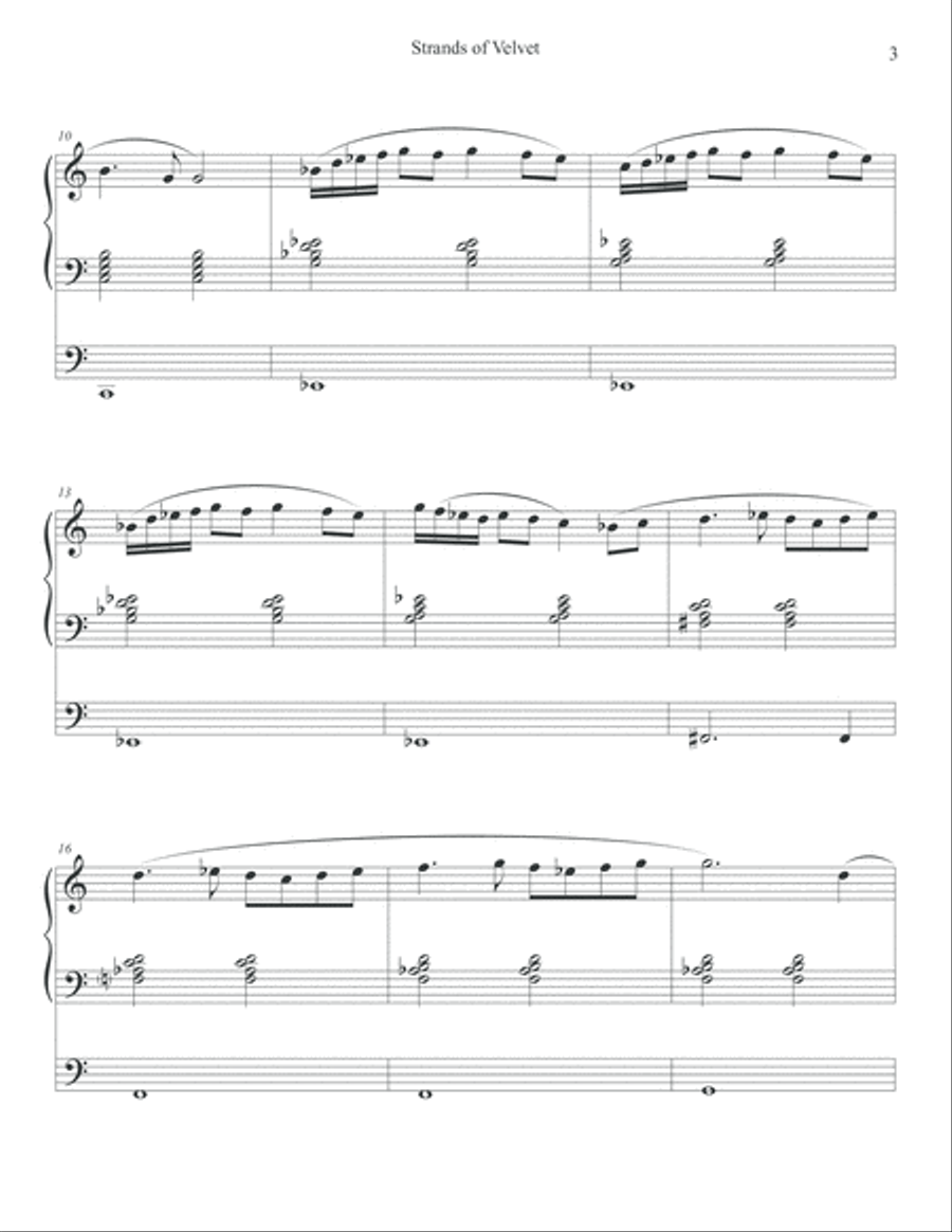 Strands of Velvet - Organ Composition Organ Solo scores gallery preview page 3
