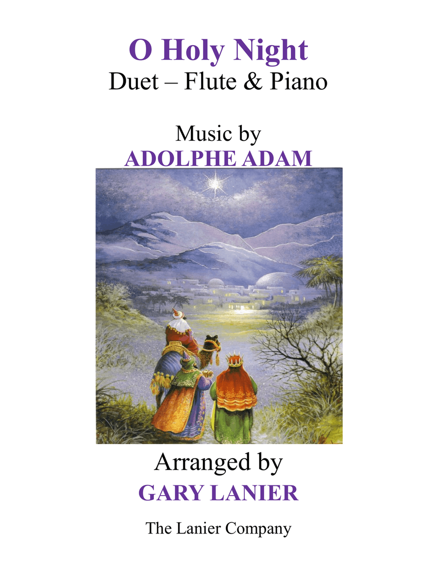 O HOLY NIGHT (Duet – Flute & Piano with Parts) Flute Solo scores gallery preview page 1