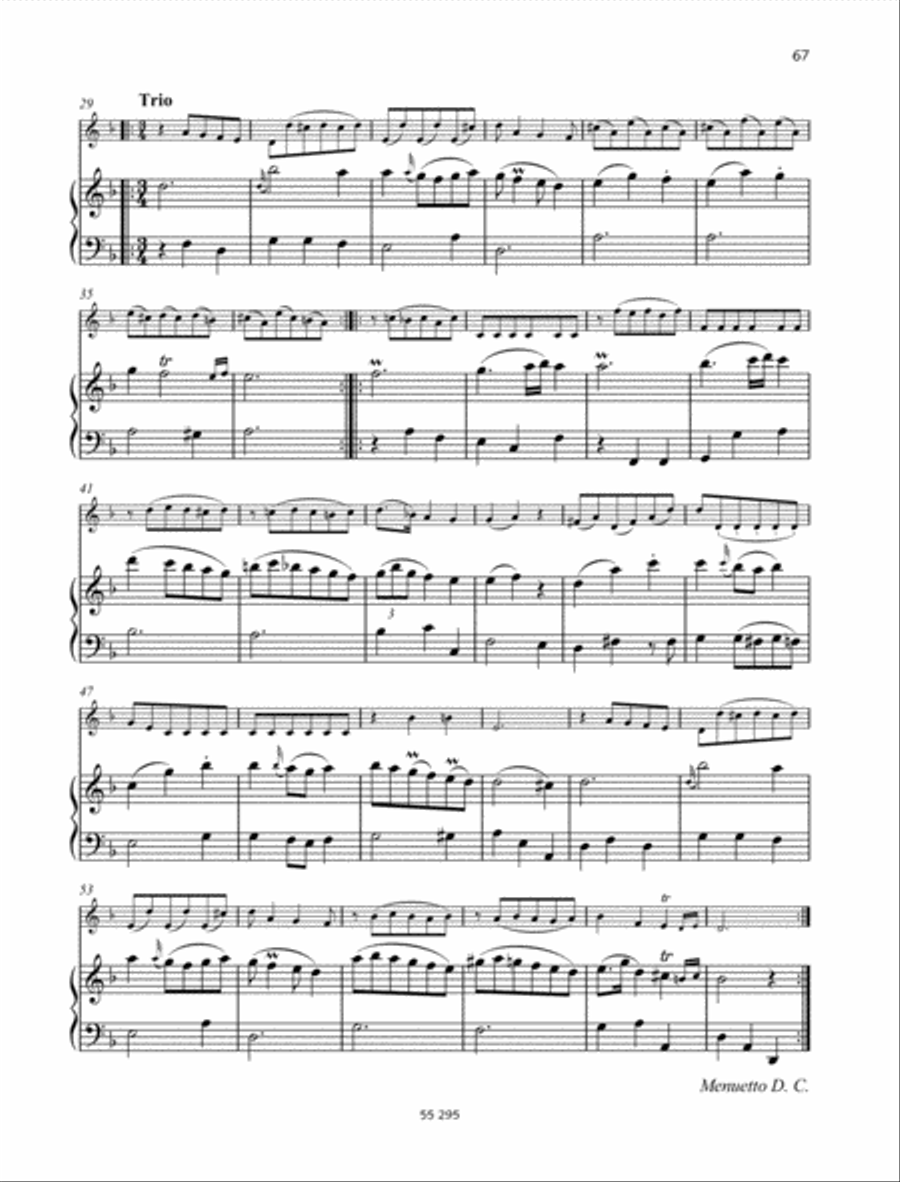 Menuetto Violin Solo scores gallery preview page 2