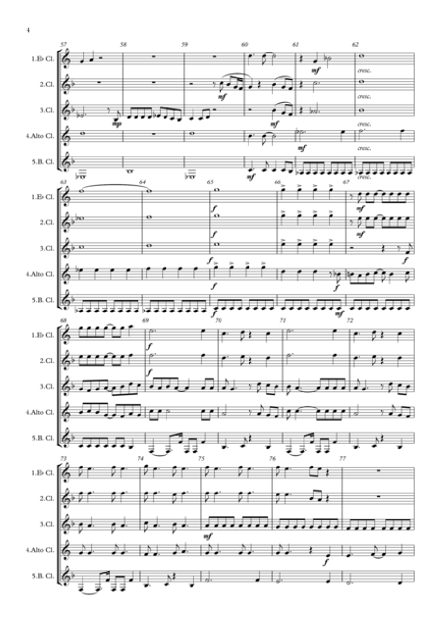 Under Pressure Woodwind Quintet scores gallery preview page 4