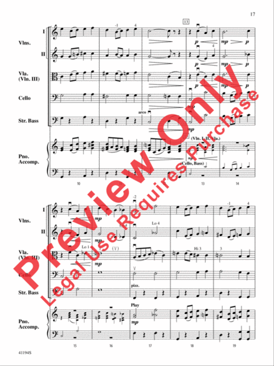 The Wizard of Oz, Suite from String Orchestra scores gallery preview page 18