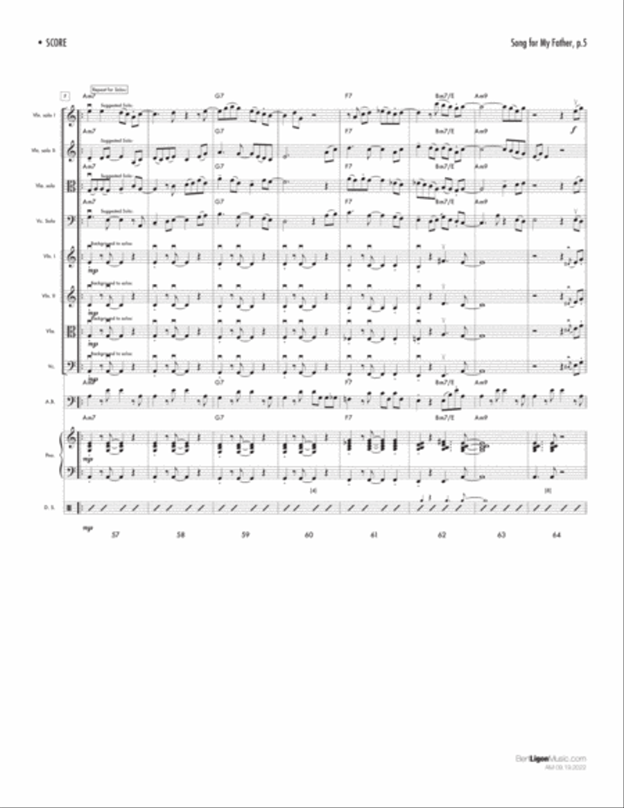 Song For My Father Set of Parts scores gallery preview page 5