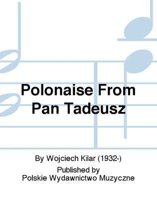 Book cover for Polonaise From Pan Tadeusz