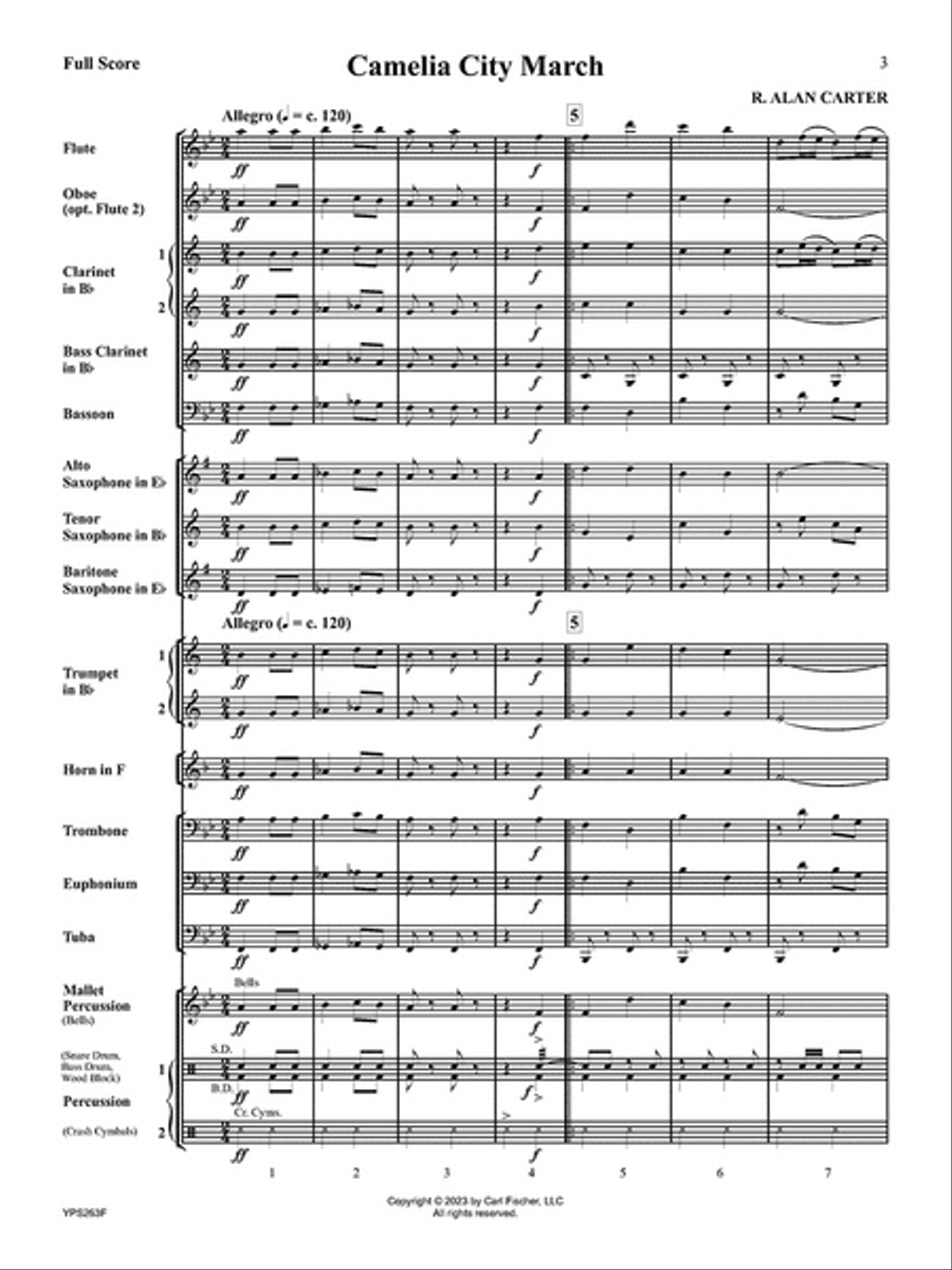 Camelia City March Concert Band scores gallery preview page 2