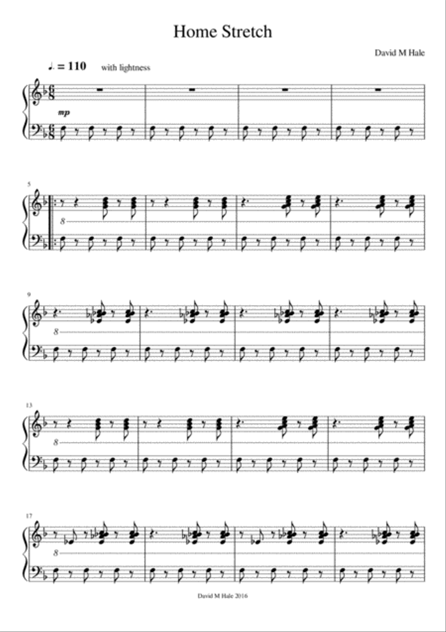 Home Stretch Easy Piano scores gallery preview page 1