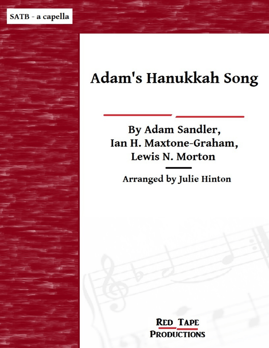 Adam's Hanukkah Song 4-Part scores gallery preview page 1