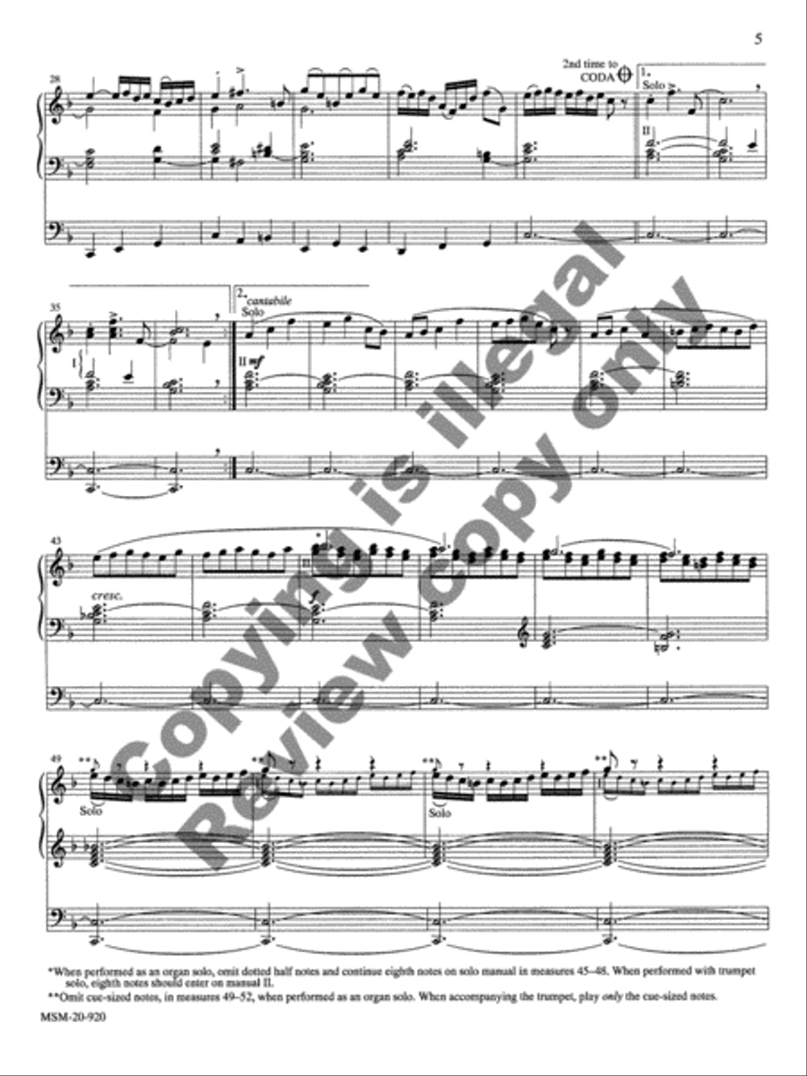 Voluntary for Trumpet and Organ B-Flat Trumpet scores gallery preview page 6
