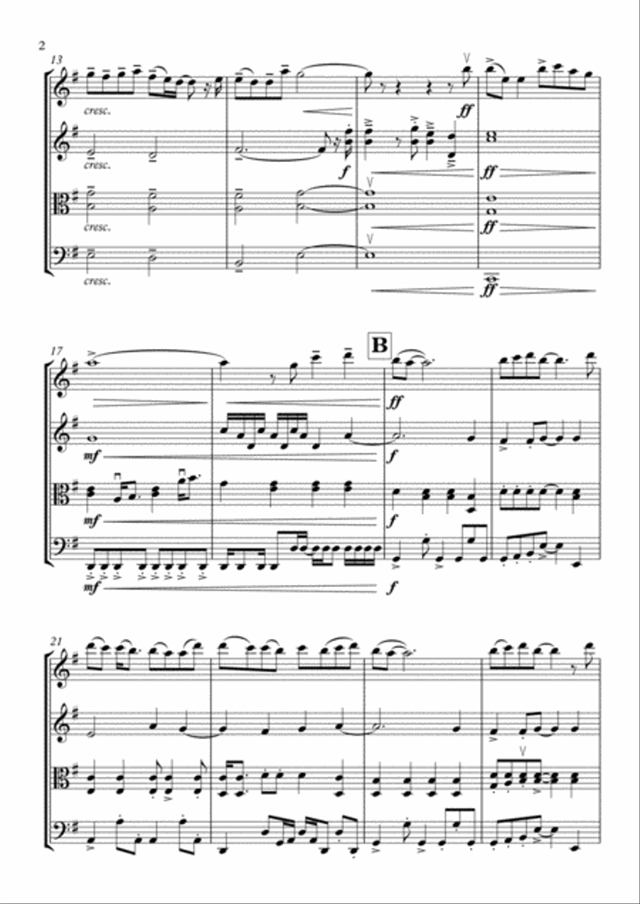 For Your Eyes Only String Quartet scores gallery preview page 2