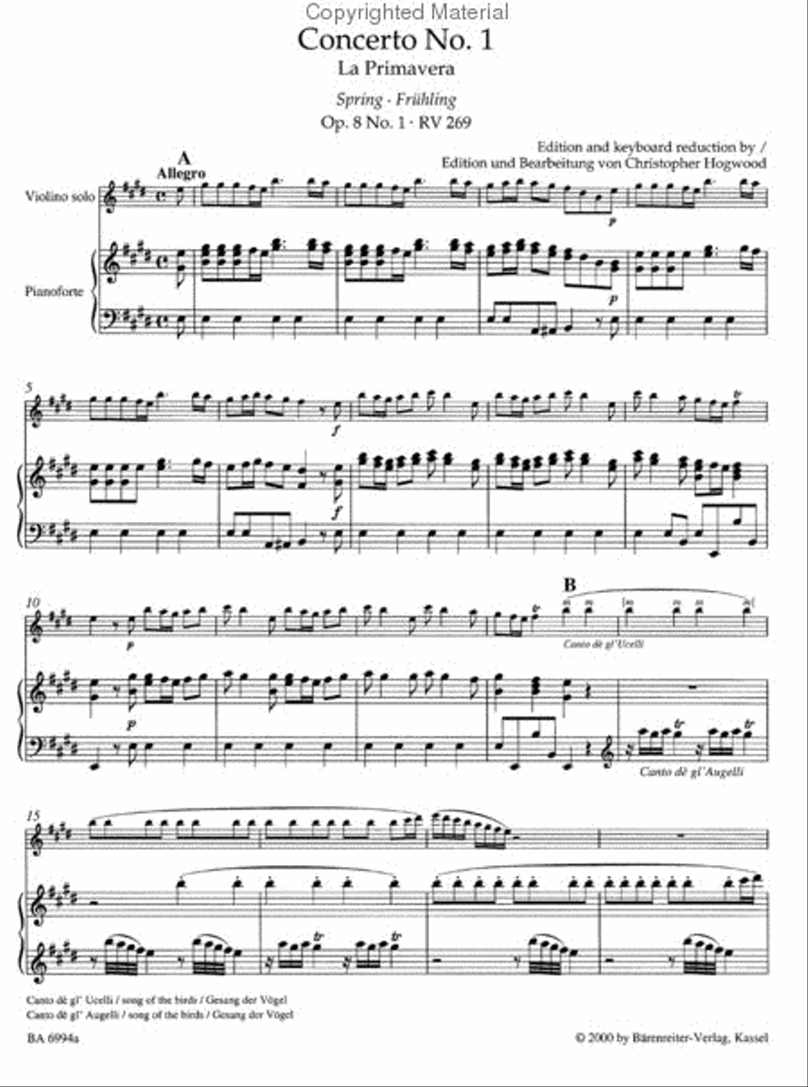 Die Vier Jahreszeiten Die Vier Jahreszeiten Violin Solo scores gallery preview page 3