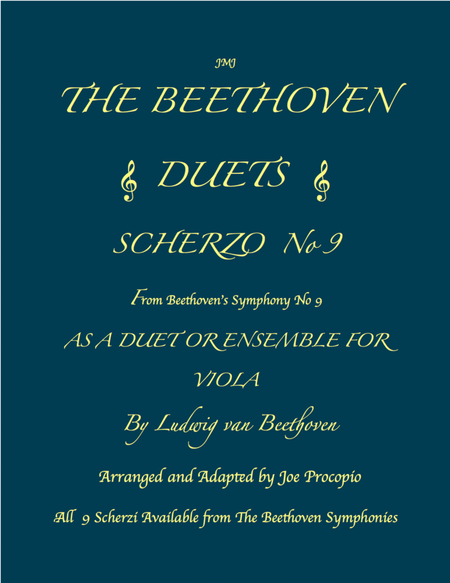 THE BEETHOVEN DUETS FOR VIOLA SCHERZO NO 9 image number null