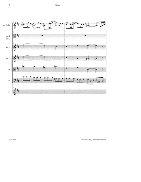 Bach: Aria - "Erbarme dich" From The St Matthew Passion (BWV 244) arr. for Violin Solo, Viola Solo a image number null