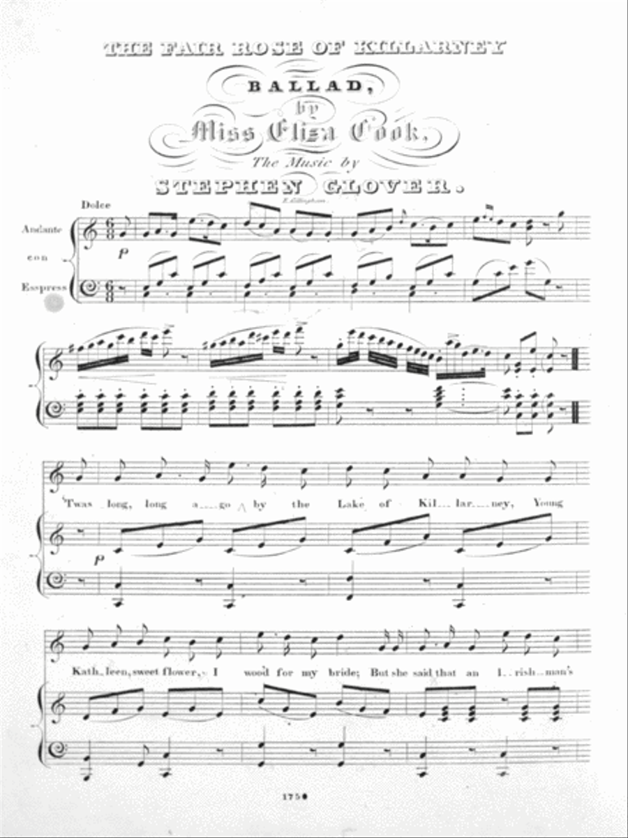 The Air Rose of Killarney. Ballad Voice scores gallery preview page 2