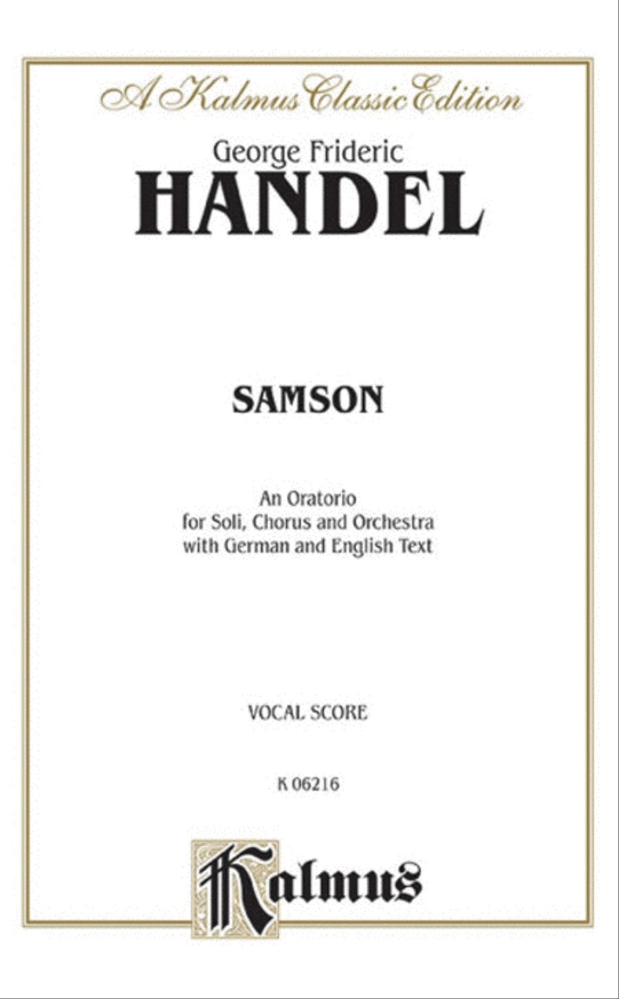 Samson (1743) 4-Part scores gallery preview page 1