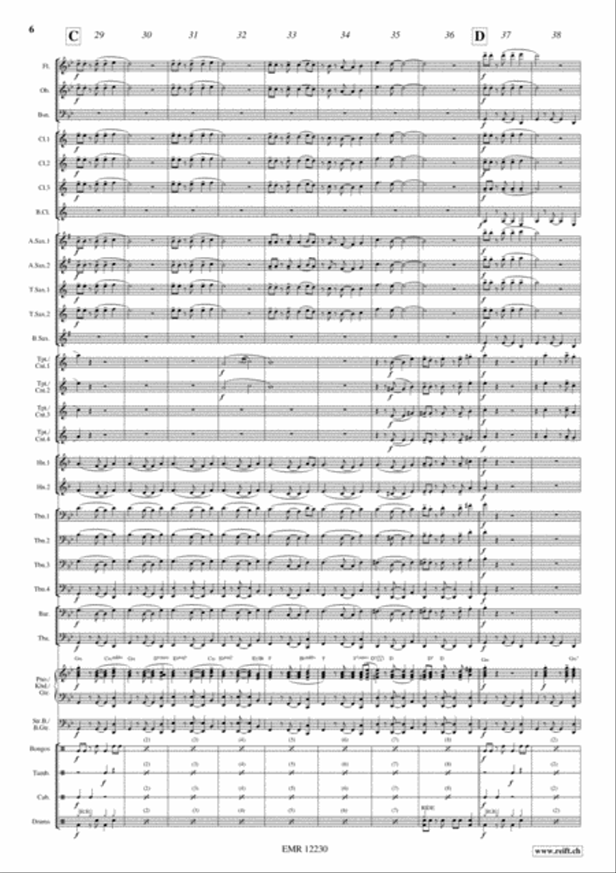 La Fiesta Se Calienta Concert Band scores gallery preview page 7