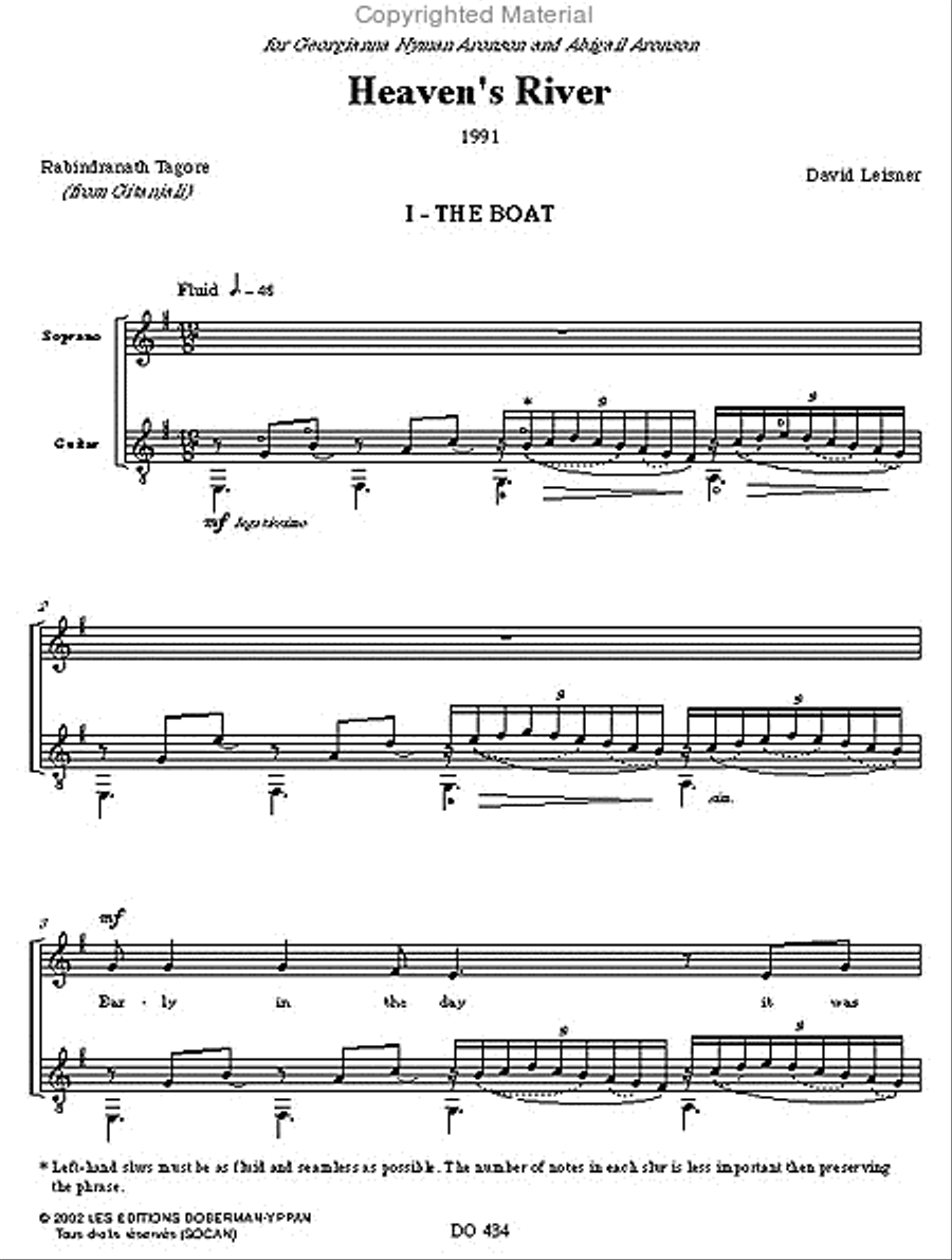 Heaven's River (soprano & guitar) Classical Guitar scores gallery preview page 2