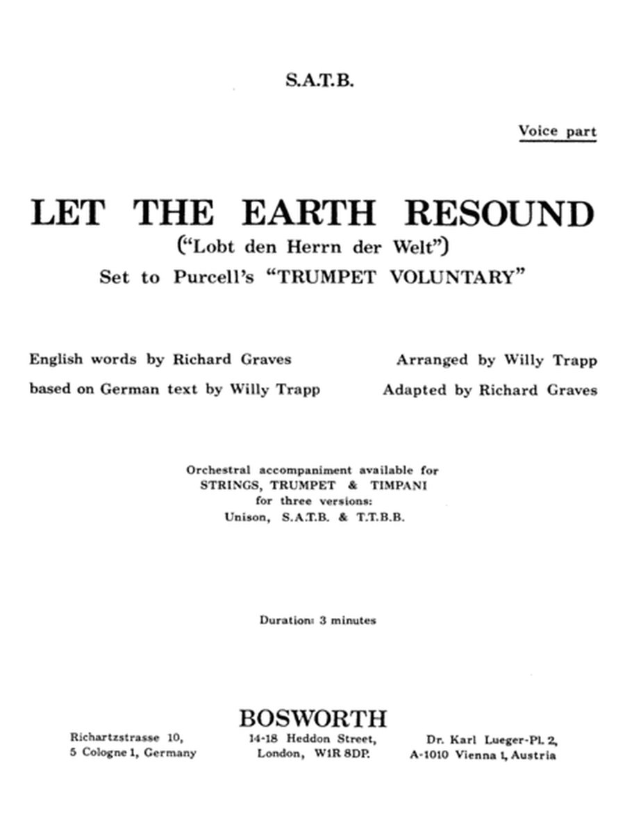 J. Clarke/W. Trapp: Let The Earth Resound