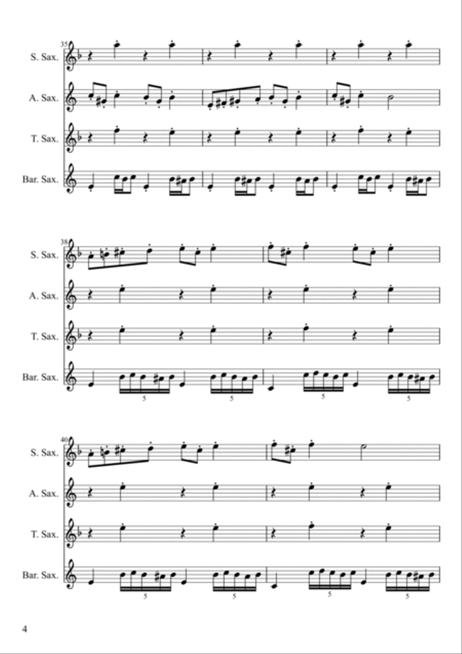 In The Hall of The Mountain King Woodwind Quartet scores gallery preview page 4