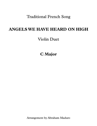 Book cover for Angels We Have Heard On High Violin Duet-Score and Parts