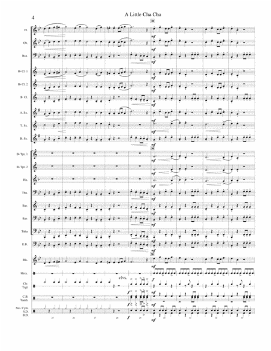 A Little Cha Cha A Little Cha Cha Concert Band scores gallery preview page 5