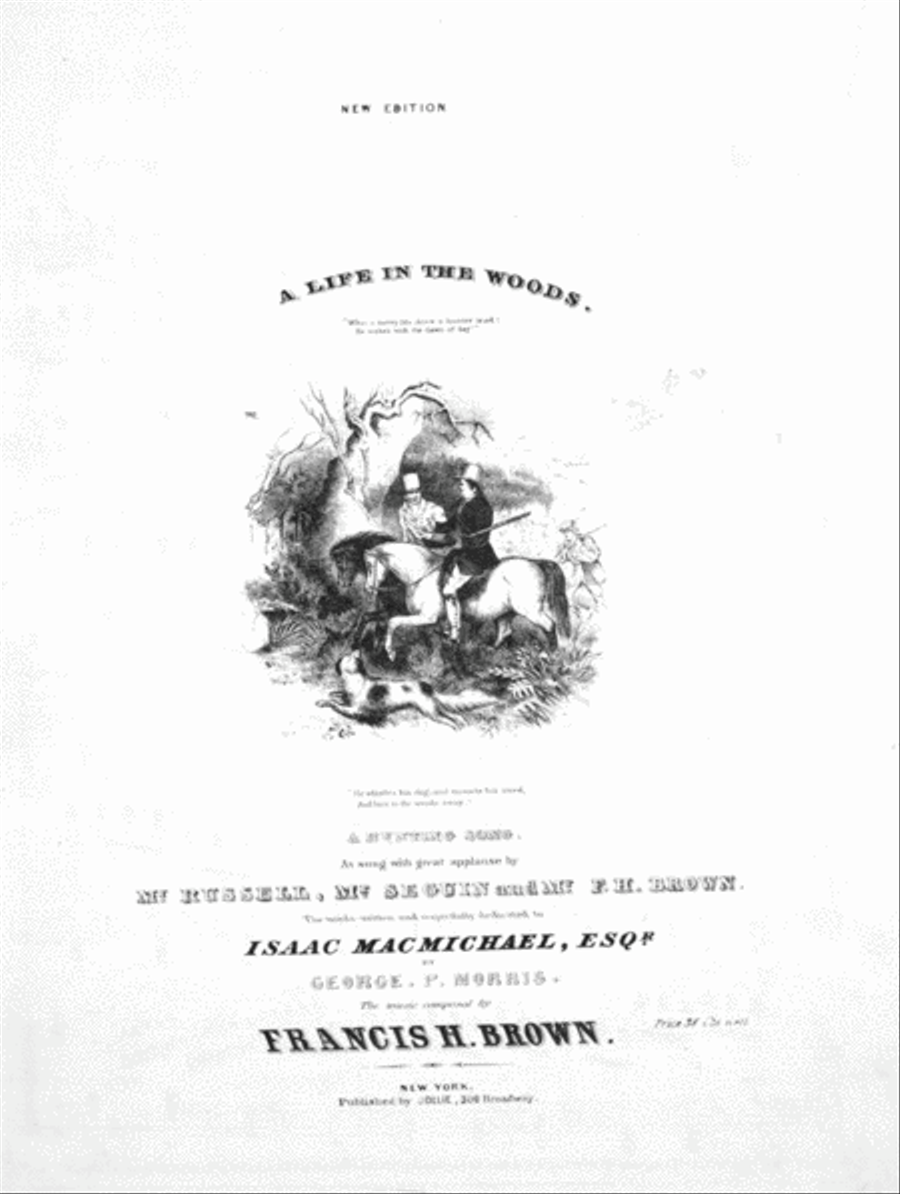 A Life in the Woods. A Hunting Song Voice scores gallery preview page 1