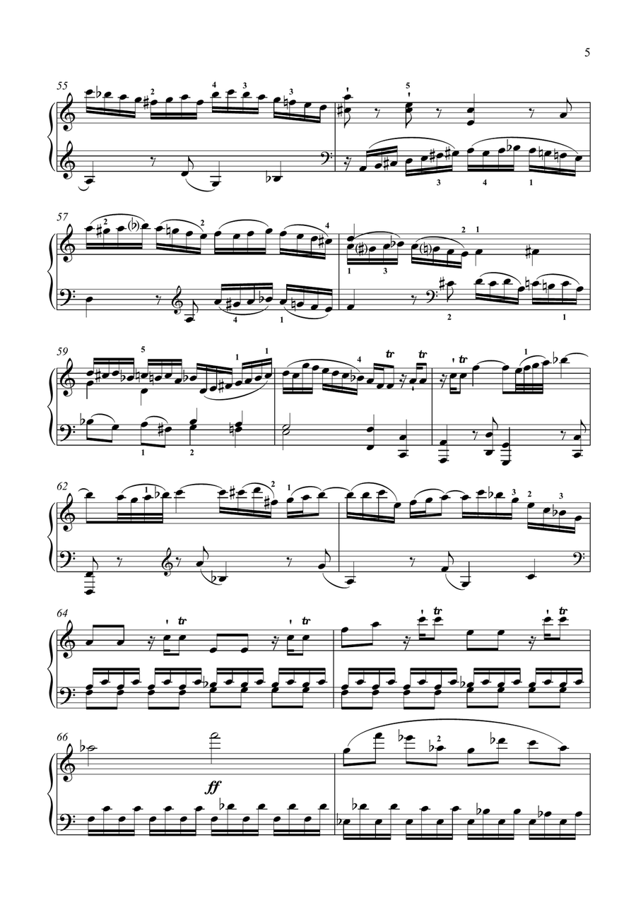 Haydn-Piano Sonata in C major,Hob.XVI.50(Piano solo) Small Ensemble scores gallery preview page 6