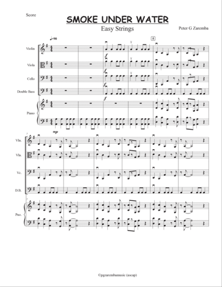SMOKE UNDER WATER! SMOKE UNDER WATER! String Orchestra scores gallery preview page 3