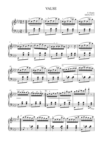 Chopin, Valse A-flat major