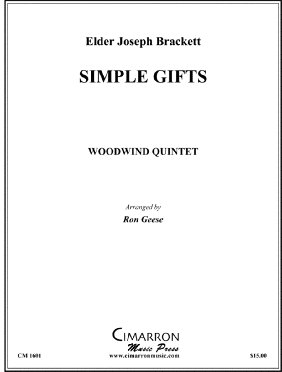 Fantasy on Simple Gifts Woodwind Quintet scores gallery preview page 1