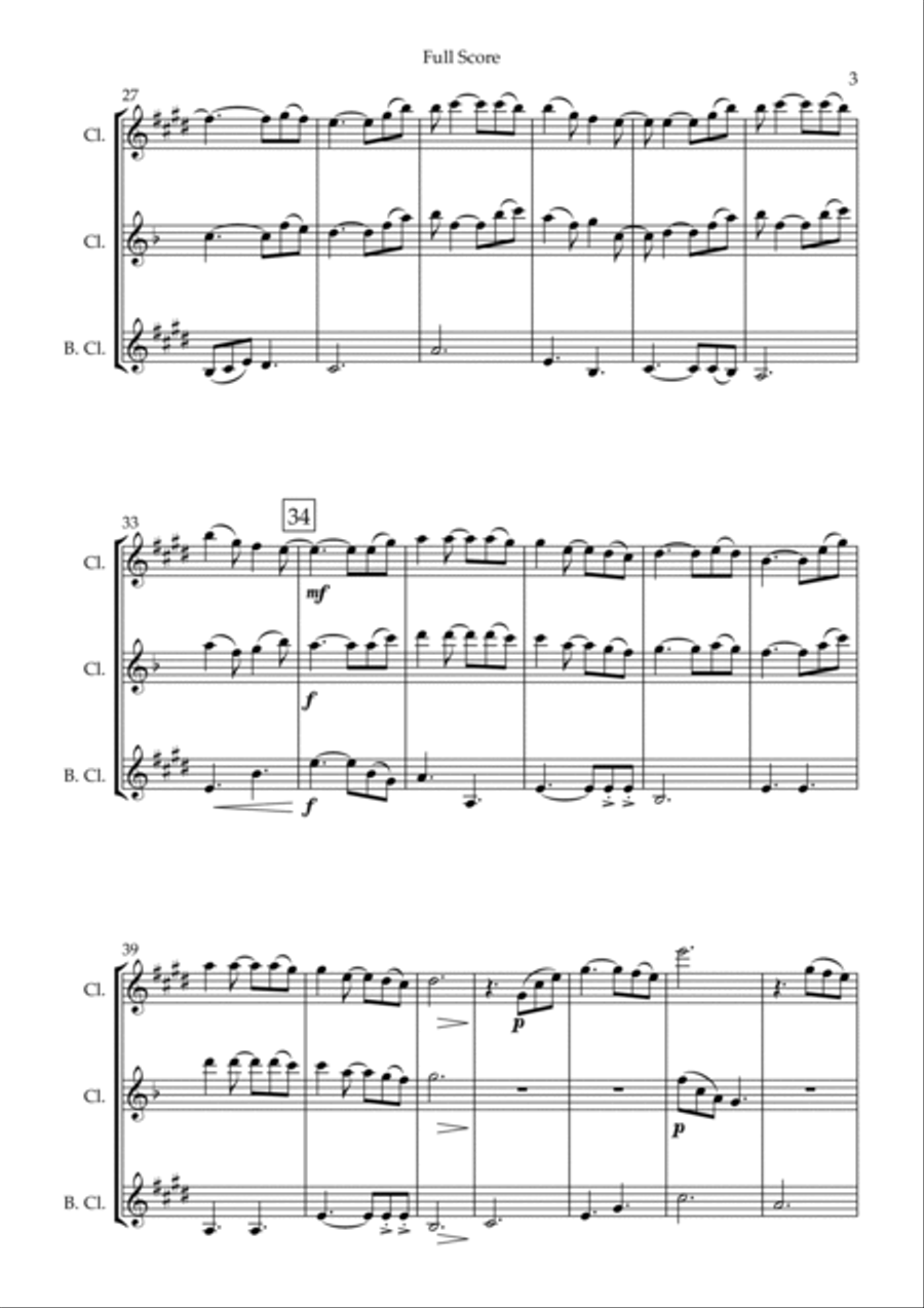 Touch The Sky Touch The Sky Clarinet Trio scores gallery preview page 3