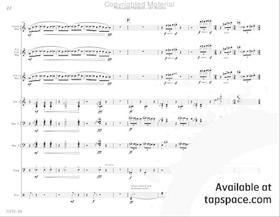 Miraculous Mandarin, The Percussion Ensemble scores gallery preview page 25