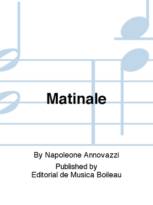Book cover for Matinale