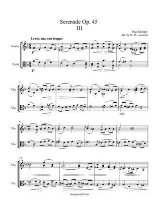 Serenade Op. 45 Movement 3