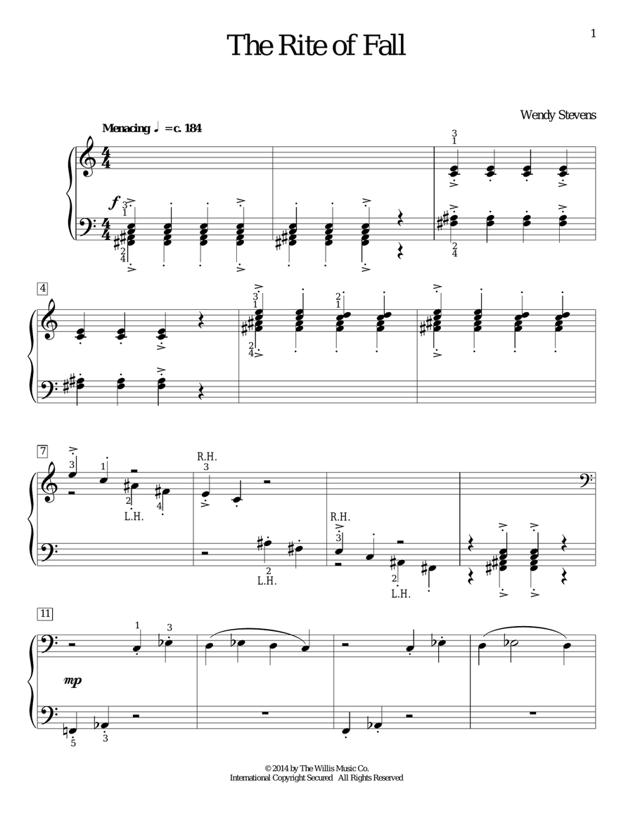 The Rite Of Fall Piano Method scores gallery preview page 1