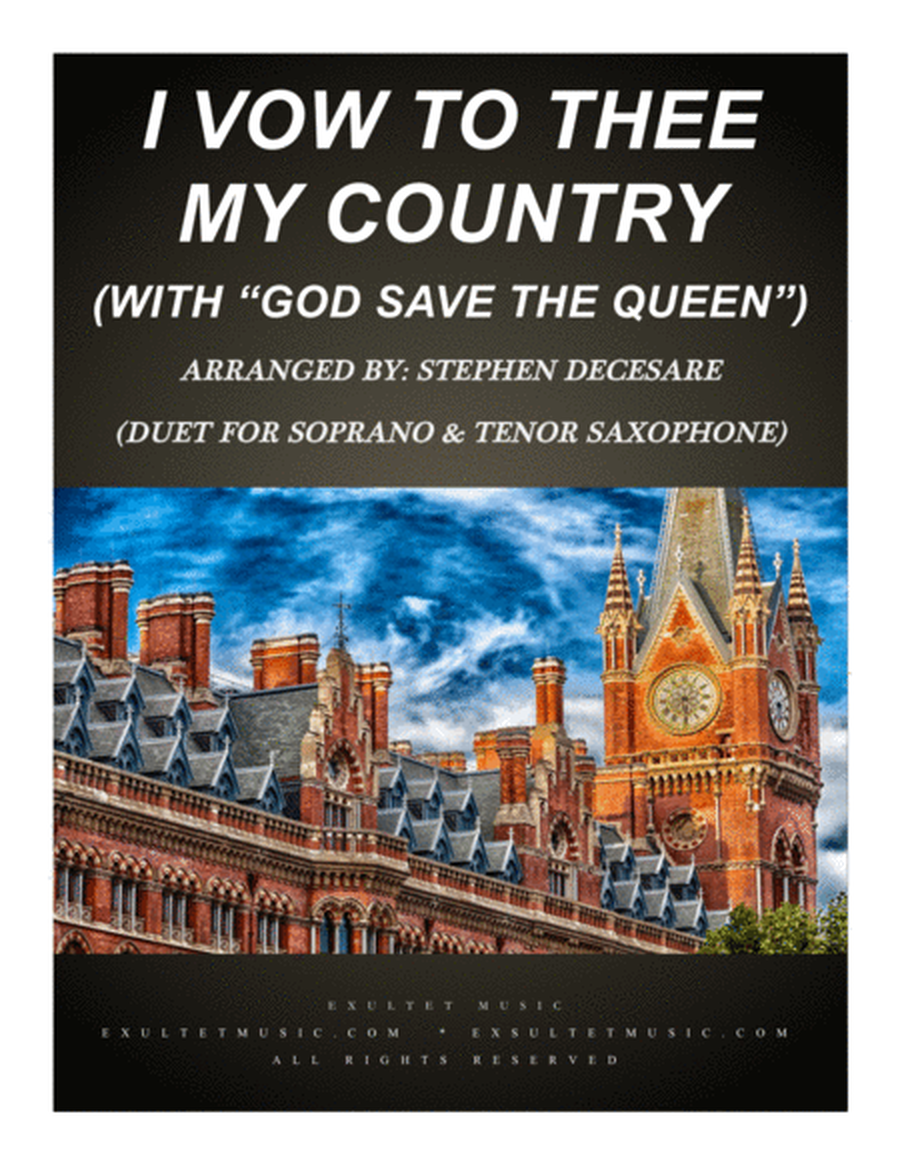 I Vow To Thee My Country (with "God Save The Queen") (Duet for Soprano & Tenor Saxophone) image number null