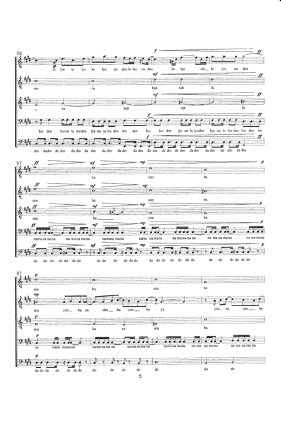 Simba Samba TTBB scores gallery preview page 6