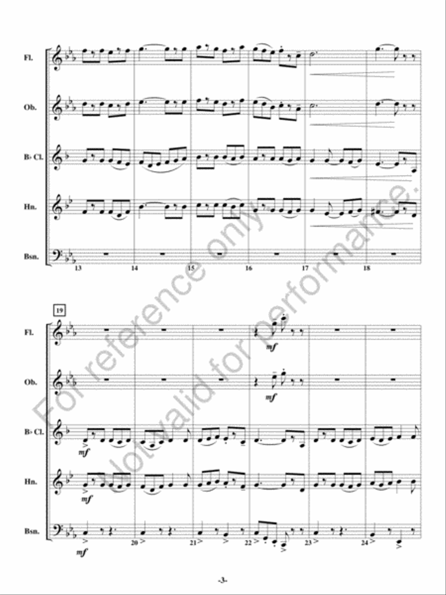 Jig of the Irish Woodwind Quintet scores gallery preview page 3