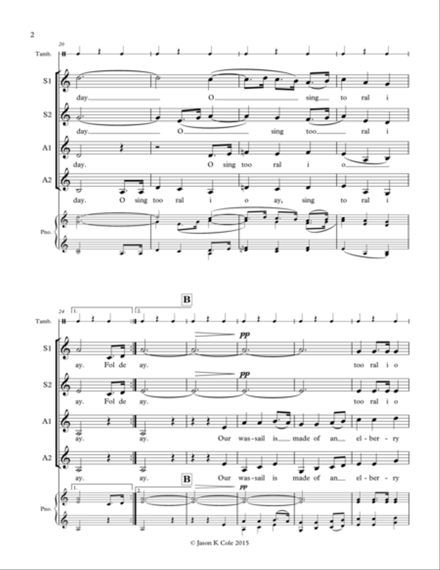 The Gloucestershire (Gower) Wassail SSAA scores gallery preview page 2