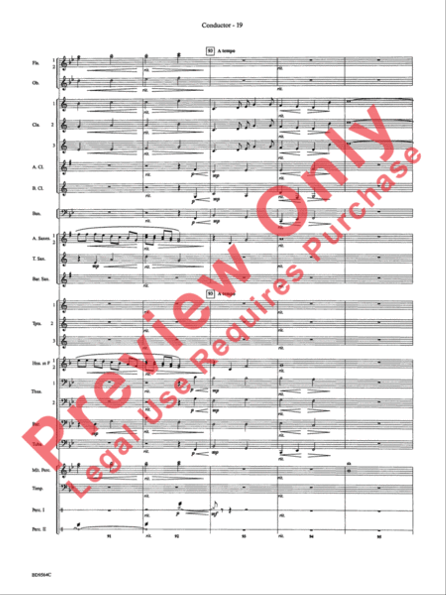 Where the Black Hawk Soars Concert Band scores gallery preview page 22